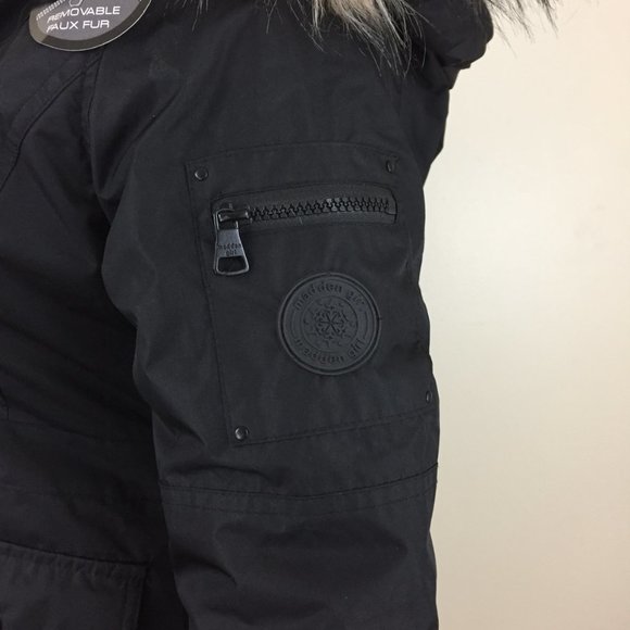 NWOT STEVE MADDEN GIRL Zip Pocket Removeable Fur Hood Parka Coat Jacket - Picture 10 of 14